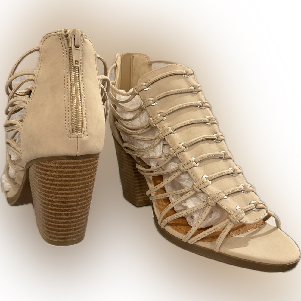 Alfani Beige Strappy Heeled Sandals